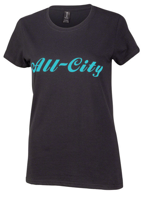 All City Women's Logowear T-Shirt - Black, Teal, Large