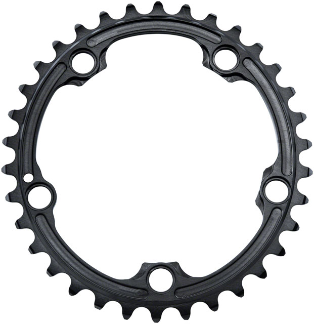 absoluteBLACK Premium Oval 110 BCD Road Inner Chainring for SRAM - 34t, 110 BCD, 5-Bolt, Black