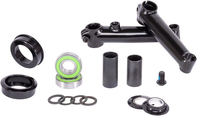 Salt Rookie Crank - 127mm, Includes Mid Bottom Bracket, 19mm Spindle, Black