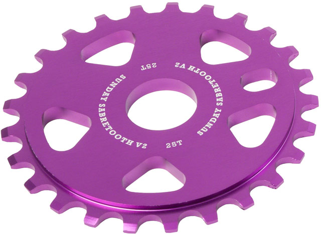 Sunday Sabretooth V2 Sprocket - 25t, Anodized Purple