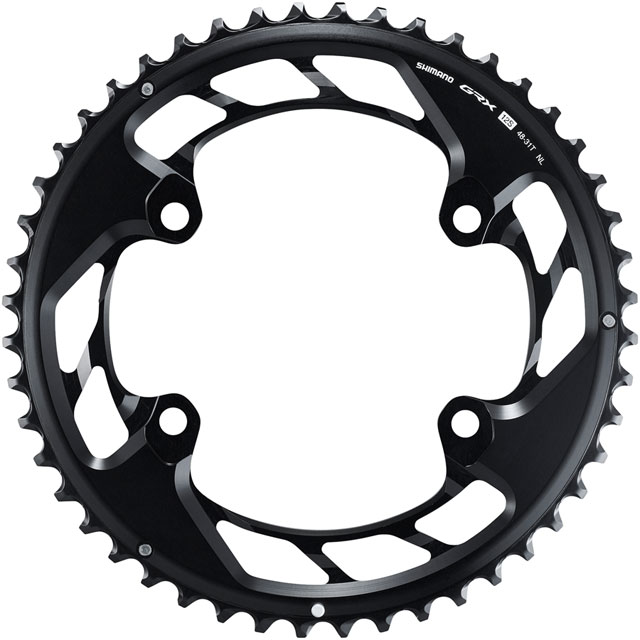 Shimano GRX FC-RX820-2 Chainring - 48t, Outer Ring, 110 BCD, For 2x 12-Speed, Black