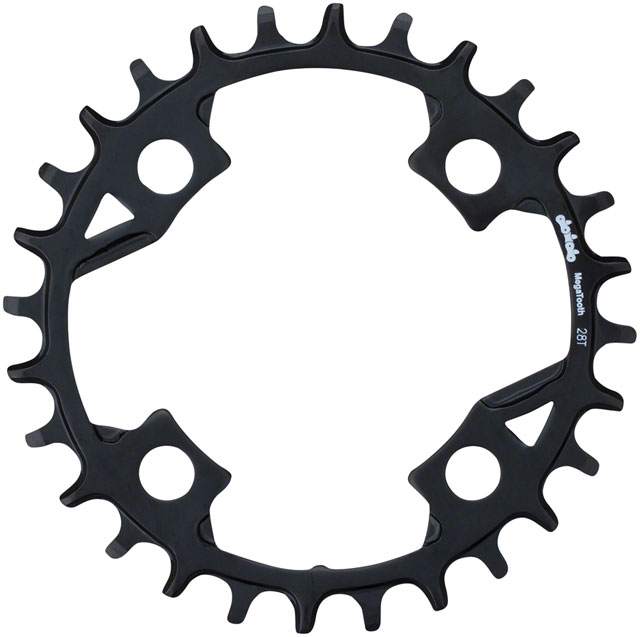 Full Speed Ahead Gamma Pro Mega Tooth Chainring - 28t, 82 BCD, Aluminum, 1 x 11, Black
