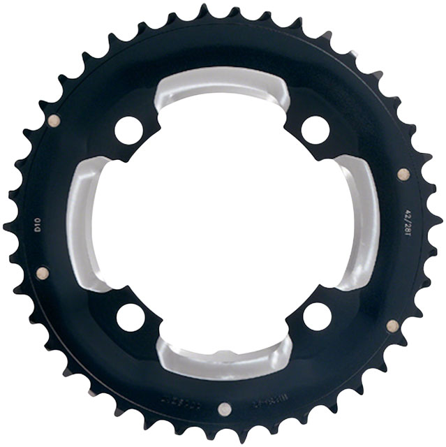 Full Speed Ahead MTB Pro Double Chainring - 36t, 104 BCD, 4-Bolt, Aluminum, D10, Black