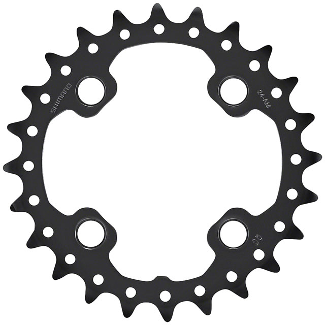 Shimano FC-M675 Chainring - 24t, 10-Speed, Inner, 64 BCD, Black