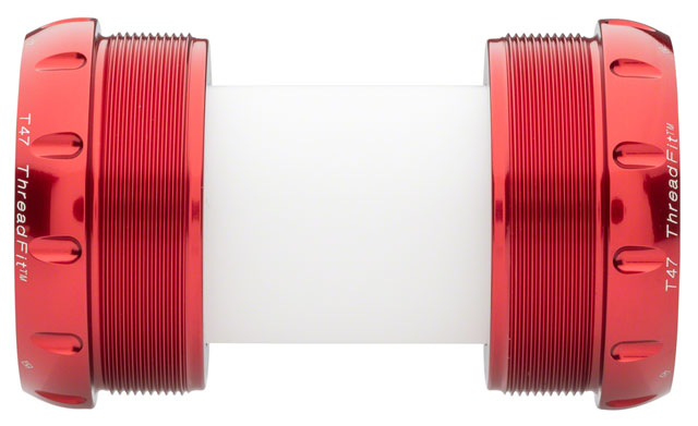 Chris King ThreadFit T47 30x Bottom Bracket with Fit Kit 5 - T47, For 30mm Spindles, Red