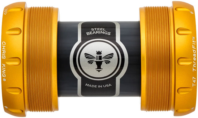 Chris King ThreadFit T47 30x Bottom Bracket - T47, 50th Anniversary Matte Gold