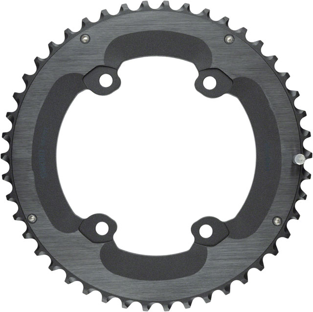 microSHIFT Sword Chainring - 46t, 110 Asym BCD, Outer ring for 2 x 9/10-Speed, Black