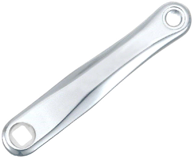 Samox SAC08 Left Crank Arm - 175mm, JIS Square Taper Spindle Interface, Forged Aluminum, Spindle Bolt Sold Separate, Silver
