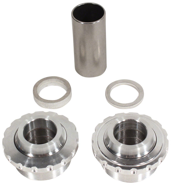 Profile Racing Euro, Internal Bearing Bottom Bracket - 19mm, Polished Silver, (No Spindle)