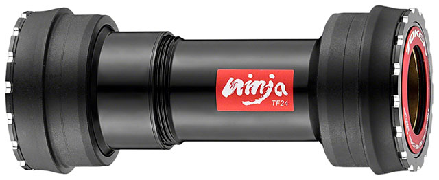 Token Ninja BB841T-42 Press Fit Double-Thread Bottom Bracket - BB30, For 24mm Spindle, Black