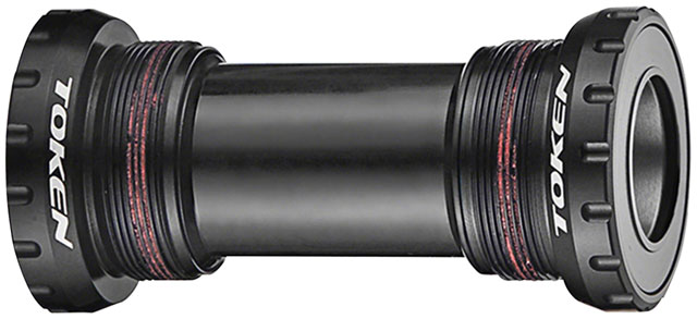Token TK878 Threaded Bottom Bracket - English, Shimano HollowTech II, Black