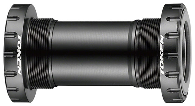 Token BB386BSA Threaded Bottom Bracket - English, BB386, Black