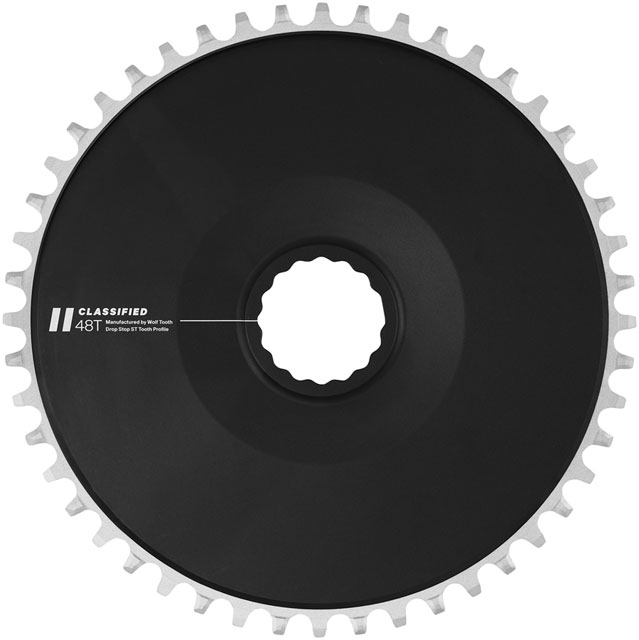 Classified Aero Chainring - 48t, DropStop ST for HG+ and KMC 12-Speed Chains, Black
