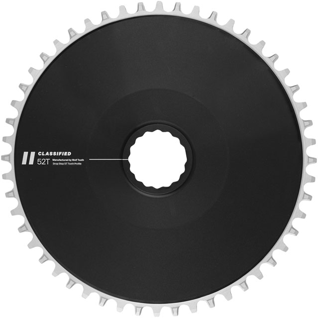 Classified Aero Chainring - 52t, DropStop ST for HG+ and KMC 12-Speed Chains, Black