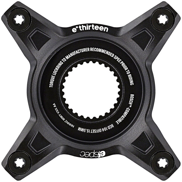 e*thirteen e*spec 104BCD Aluminum Direct Mount Spider - 104BCD, 55mm CL, Incl. Bolts, Bosch Gen4, Black