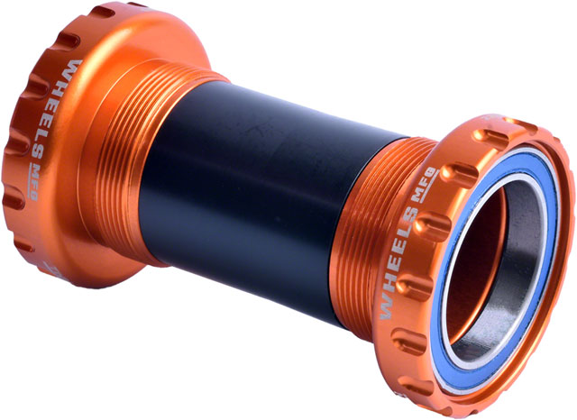Wheels Manufacturing BSA 30 Bottom Bracket - English (BSA) Frame Interface, ABEC-3 Bearings, For 30mm Spindle, Orange