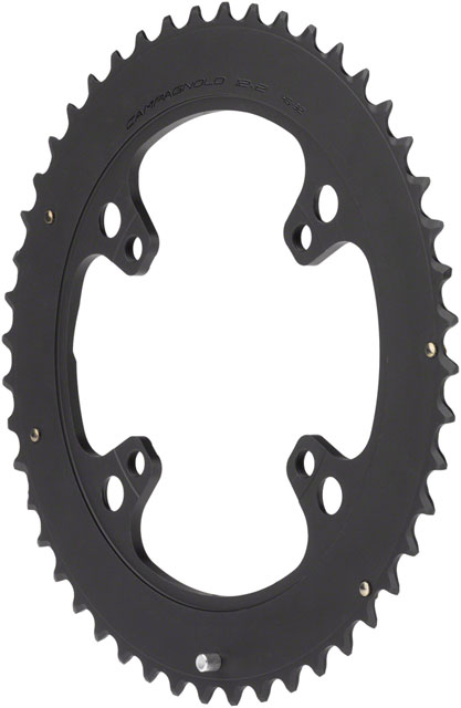 Campagnolo Chorus 12-Speed Chainring and Bolt Set - 48t, 123mm Campagnolo Asymmetric, 4-Bolt, Black