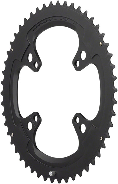 Campagnolo Chorus 12-Speed Chainring and Bolt Set - 50t, 123mm Campagnolo Asymmetric, 4-Bolt, Black