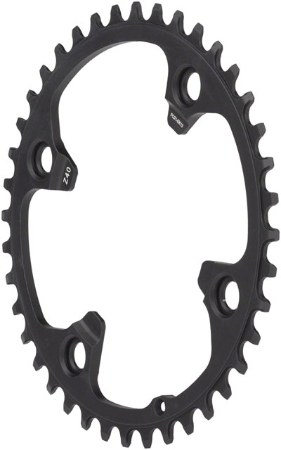 Campagnolo EKAR 1x 13-Speed Chainring and Bolt Set - 40t, 123mm Campagnolo Asymmetric, 4-Bolt, Black