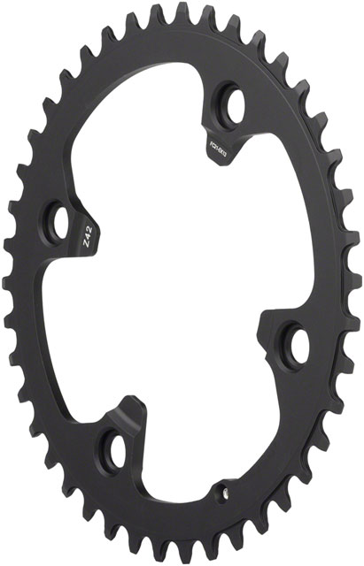 Campagnolo EKAR 1x 13-Speed Chainring and Bolt Set - 42t, 123mm Campagnolo Asymmetric, 4-Bolt, Black