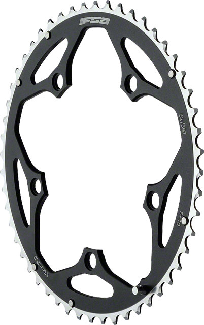 Full Speed Ahead Pro Road Chainring - 52t, 130 BCD, Aluminum, N11, Black