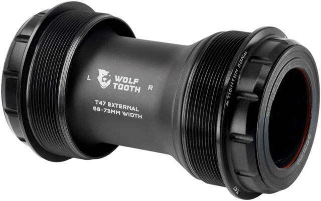 Wolf Tooth T47 External Bottom Bracket - T47 External, 68/73mm, For 30mm Spindle, Black