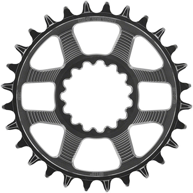 e*thirteen Helix R Chainring - 28t, 11/12-Speed, 52/55mm Flip Flop CL, 3.5mm Offset, e*thirteen DM, Black