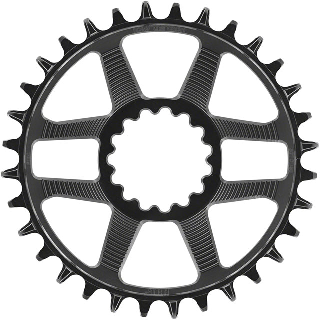 e*thirteen Helix R Chainring - 32t, 11/12-Speed, 52/55mm Flip Flop CL, 3.5mm Offset, e*thirteen DM, Black