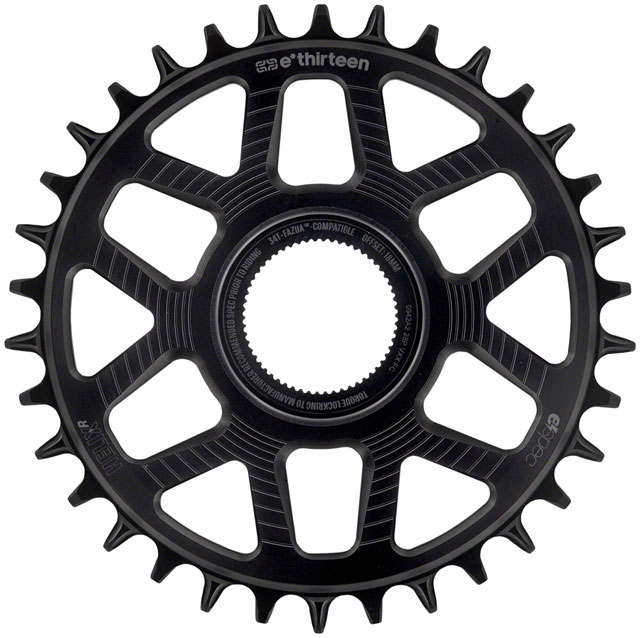 e*thirteen Helix Race e*spec  Chainring - Fazua Ride 60 Direct Mount, 18mm Offset, 32T, 11/12 Speed, Black