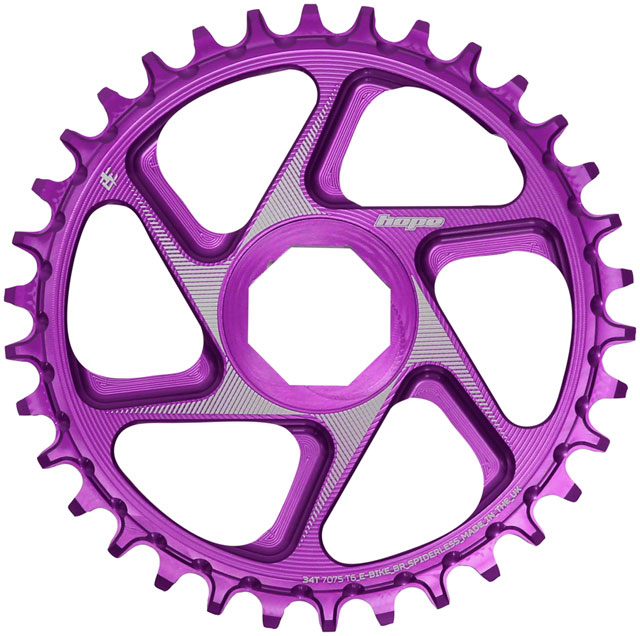 Hope Brose eBike Chainring - 34t, Purple