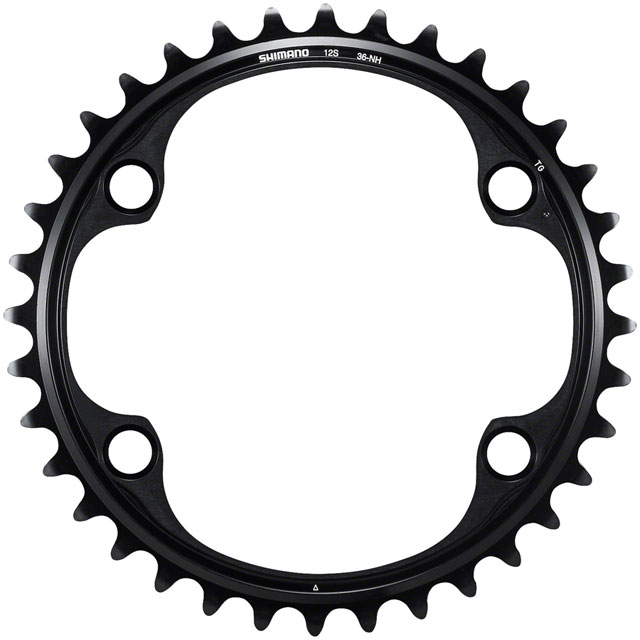 Shimano Dura-Ace FC-R9200 12-Speed Chainring - 36t, Asymmetric 110 BCD, Black, NH