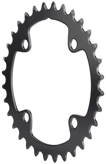 Full Speed Ahead Omega/Vero Pro Steel Road Double Chainring - 32t, 90 BCD, Steel, N-11, Black