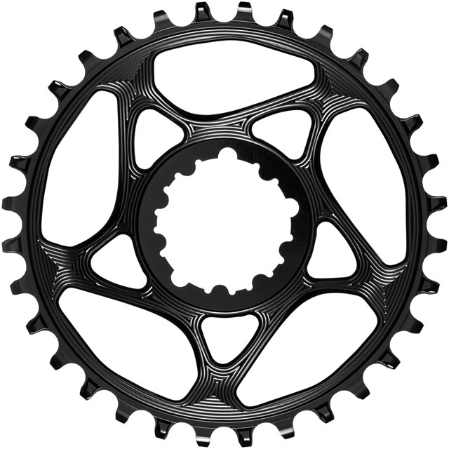 absoluteBLACK Round Narrow-Wide Direct Mount Chainring - 32t, SRAM 3-Bolt Direct Mount, 3mm Offset, Black