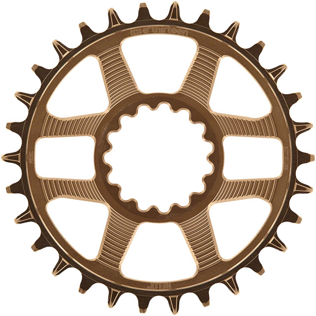 e*thirteen Helix R Guidering - 30t, 11/12-Speed, 52/55mm Flip Flop CL, 3/5mm Offset, e*thirteen DM, Bronze