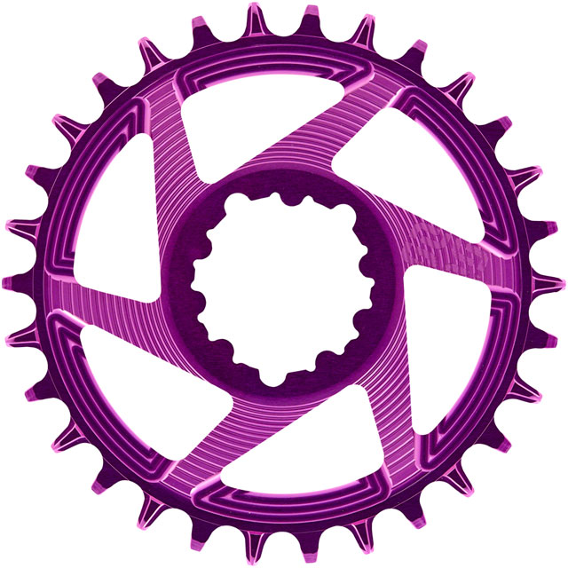 e*thirteen Helix R Guidering - 30t, 11/12-Speed, 3mm Offset, SRAM 3-Bolt DM, Eggplant