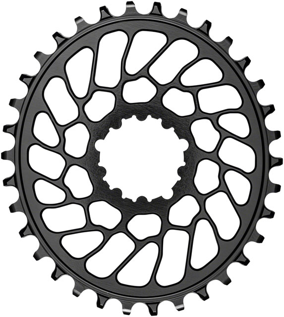absoluteBLACK Oval Narrow-Wide Direct Mount Chainring - 34t, SRAM 3-Bolt Direct Mount, 0mm Offset, Black