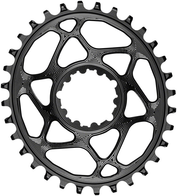 absoluteBLACK Oval Narrow-Wide Direct Mount Chainring - 32t, SRAM 3-Bolt Direct Mount, 6mm Offset, Black