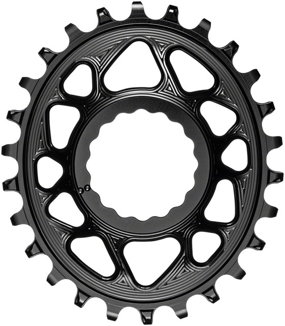 absoluteBLACK Oval Narrow-Wide Direct Mount Chainring - 26t, CINCH Direct Mount, 3mm Offset, Black
