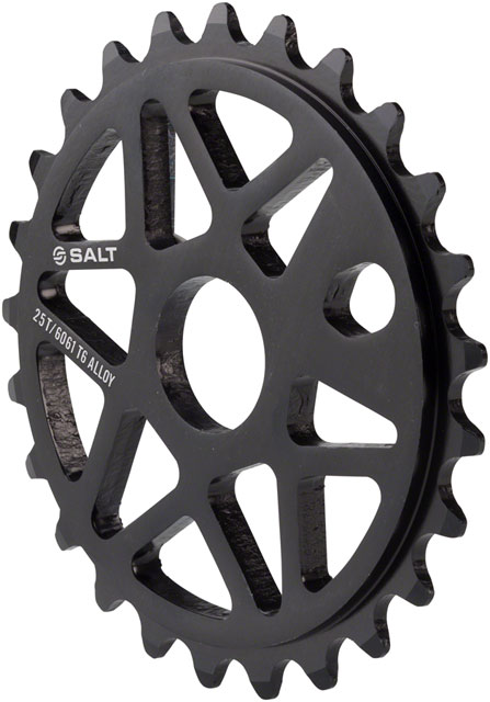 Salt Comp Sprocket 25t Black 23.8mm Spindle Hole With Adaptors for 19mm and 22mm