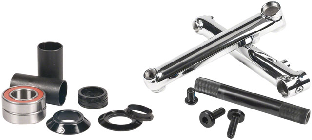 Salt Plus Pro 48 Crankset - 175mm, Includes Mid Bottom Bracket, Chrome