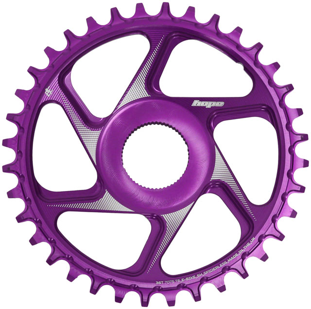 Hope Shimano eBike Chainring - 36t, Purple