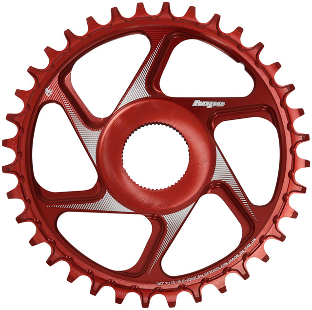 Hope Shimano eBike Chainring - 36t, Red
