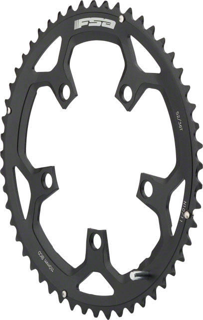 Full Speed Ahead Pro Road Chainring - 52t, 110 BCD, Aluminum, N11, Black