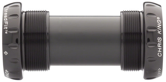 Chris King ThreadFit 24 Bottom Bracket with Fit Kit 6 - English, For SRAM/Truvativ GXP, Black