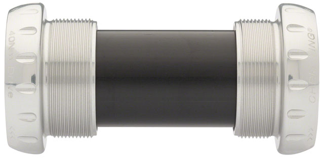 Chris King ThreadFit 24 Bottom Bracket with Fit Kit 4 - English, For Shimano Hollowtech II, Silver