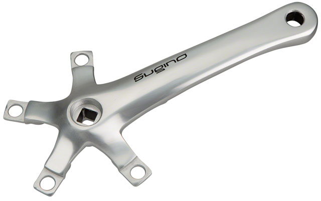 Sugino XD600 Tandem Crank Arm - 175mm, Left Front or Rear, 110 BCD, Square Taper JIS Spindle Interface, Silver