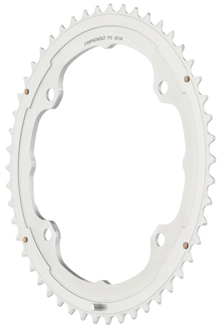 Campagnolo Potenza/Centaur Chainring - 50t, 146mm Campagnolo Asymmetric, 4-Bolt, 11-Speed, Silver