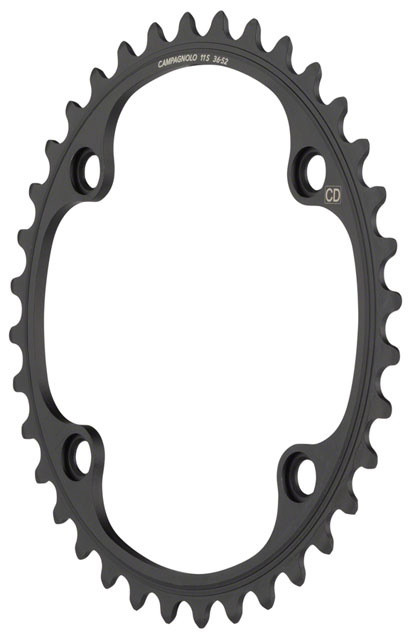 Campagnolo Potenza/Centaur Chainring - 36t, 112mm Campagnolo Asymmetric, 4-Bolt, 11-Speed, Black