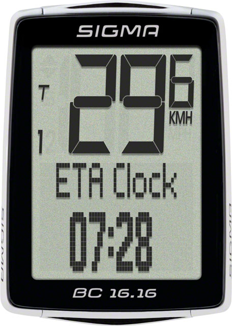 Sigma BC 16.16 Bike Computer - Wired, Black