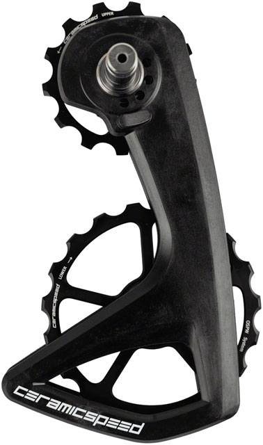 CeramicSpeed OSPW RS Pulley Wheel System for Shimano Dura-Ace 9250/Ultegra 8150  - Aluminum Pulley, Carbon Cage, Black
